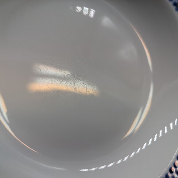 Dansk Provence Harvest Two Rim Soup Bowls Blue Green Some Scuffing Wear Used - Picture 5 of 6